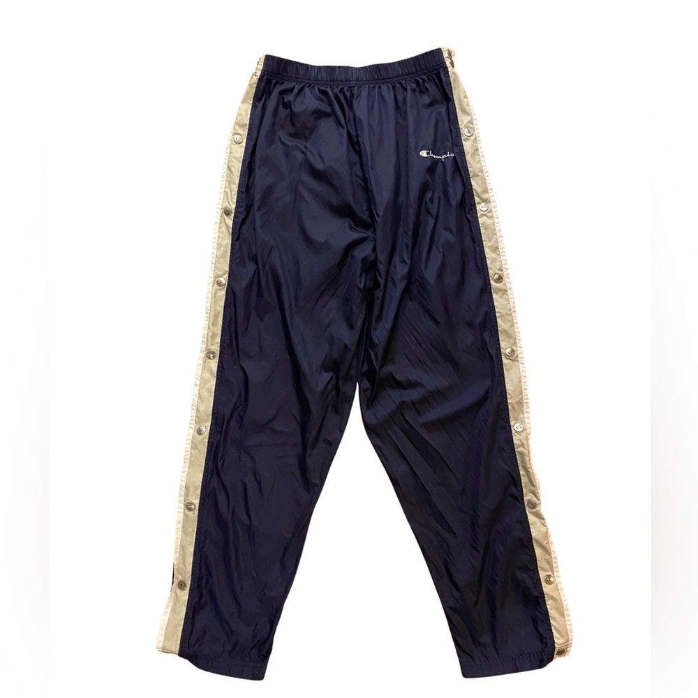 Vintage champion navy tear away pants